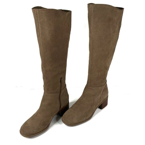 Blondo Tatiana Women's Knee High Boots Taupe Suede Size 10M Waterproof - Picture 1 of 14